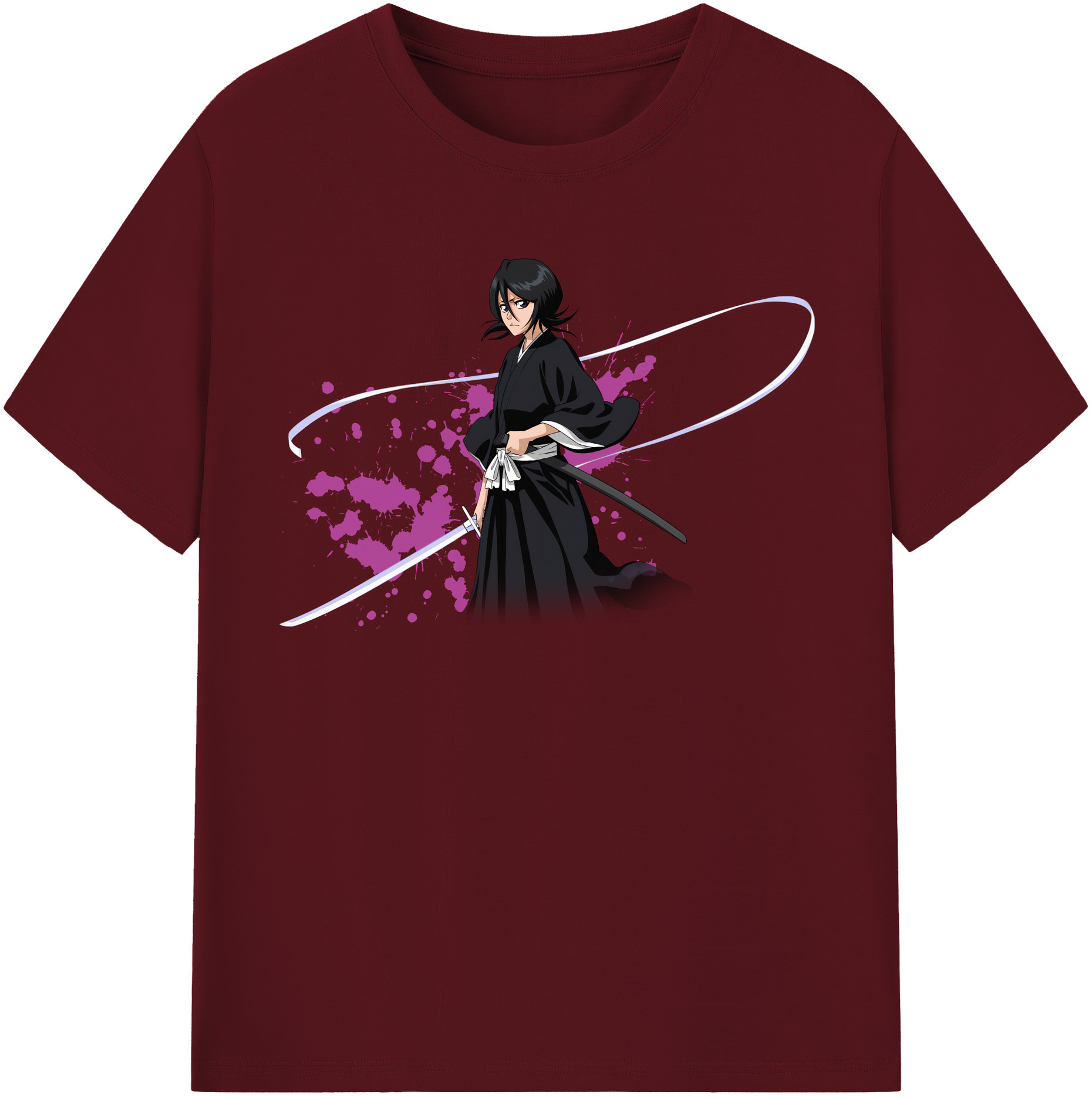 （画像用） ブリーチ 朽木ルキア BLEACH Kuchiki Rukia 綿100％半袖Tシャツ（フロントプリント）
